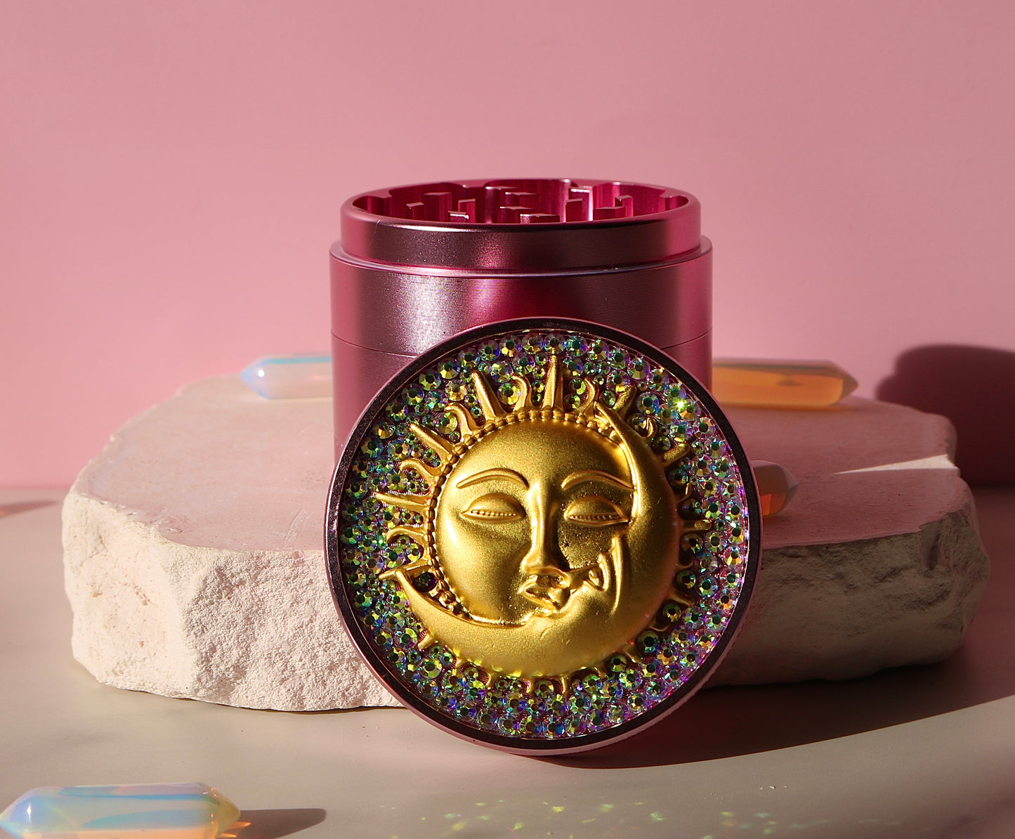 Pink Sun and Moon Grinder