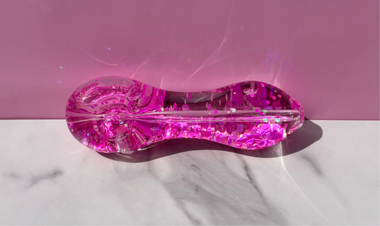 Glimmering Rose Glass Pipe