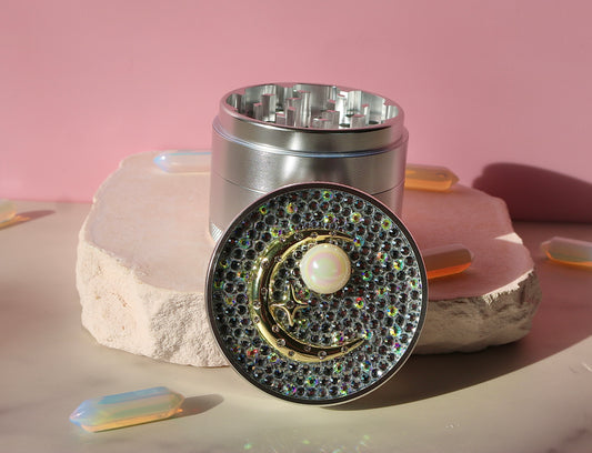 Silver Crescent Moon Grinder